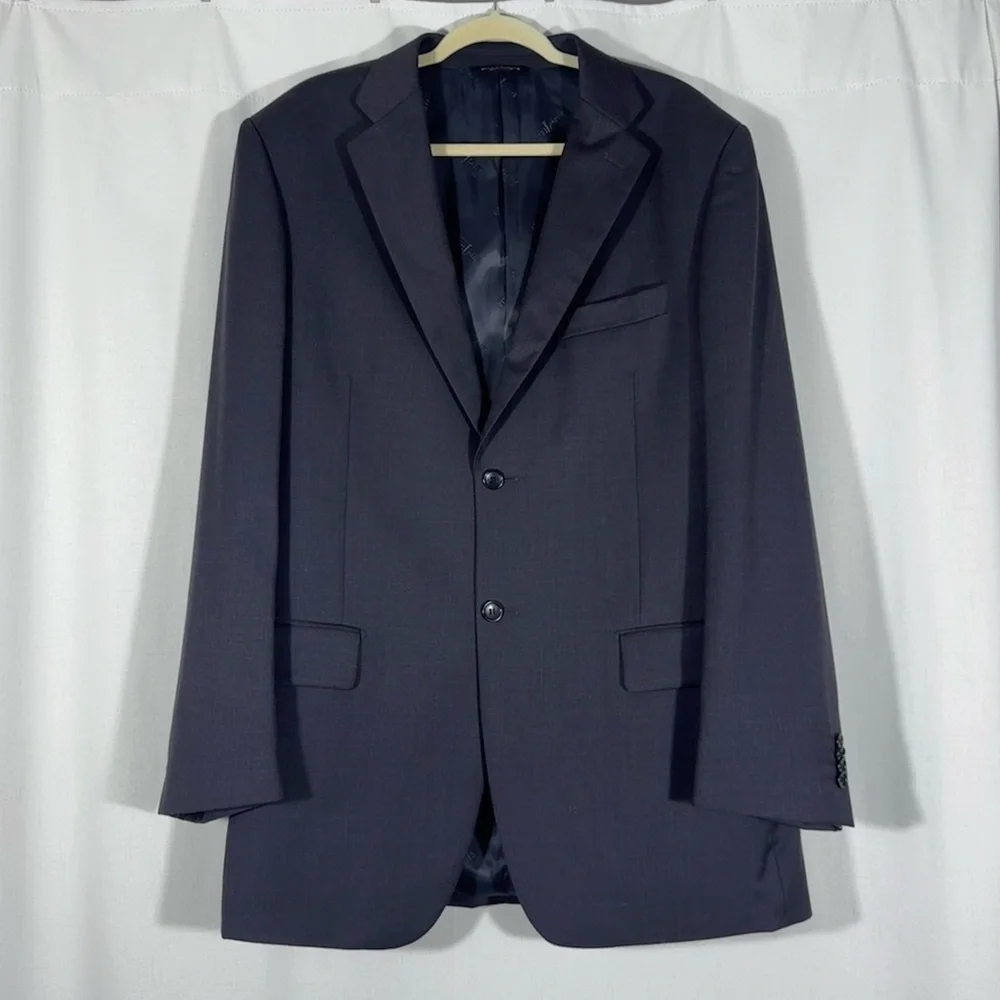 Giro d’Italia Charcoal Merino Wool Suit Jacket